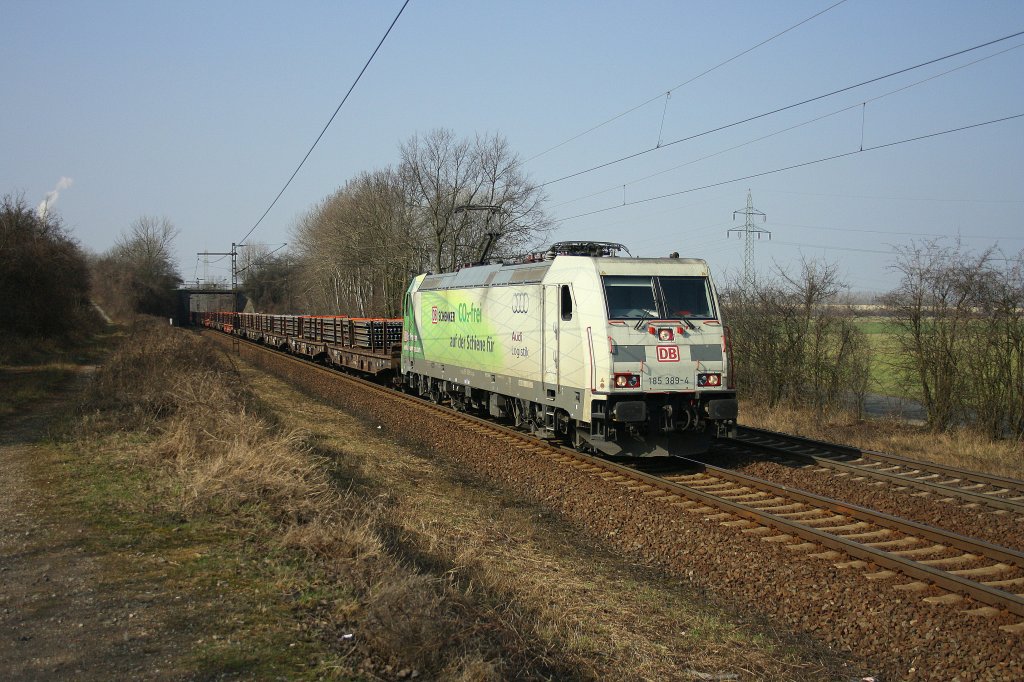 Das nchste Highlight fr mich: 185 389-4 im schnsten Sonnenlicht am 15.03.2012 in Ahlten.