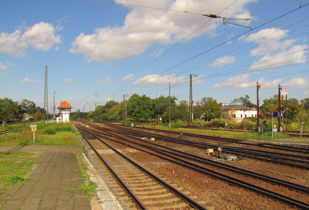 Das nrdliche Gleisvorfeld in Kthen; 14.09.2011