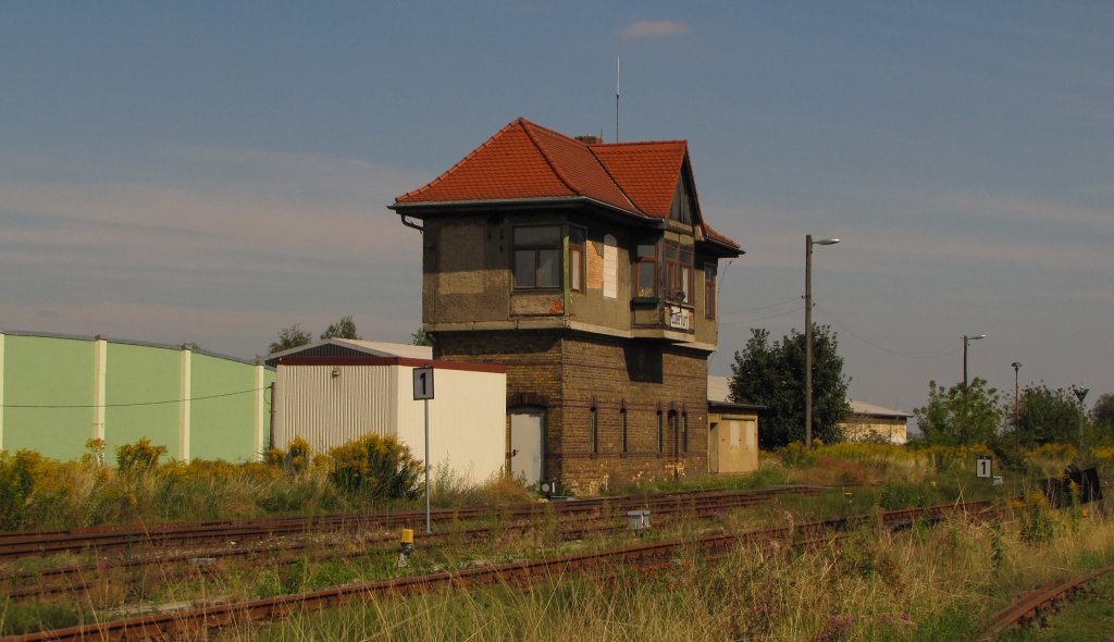 Das Stellwerk Qo im Bf Querfurt; 07.09.2010