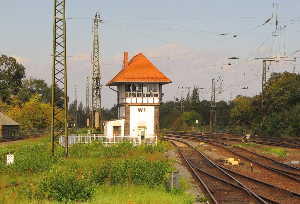 Das Stellwerk W1 in Kthen; 14.09.2011