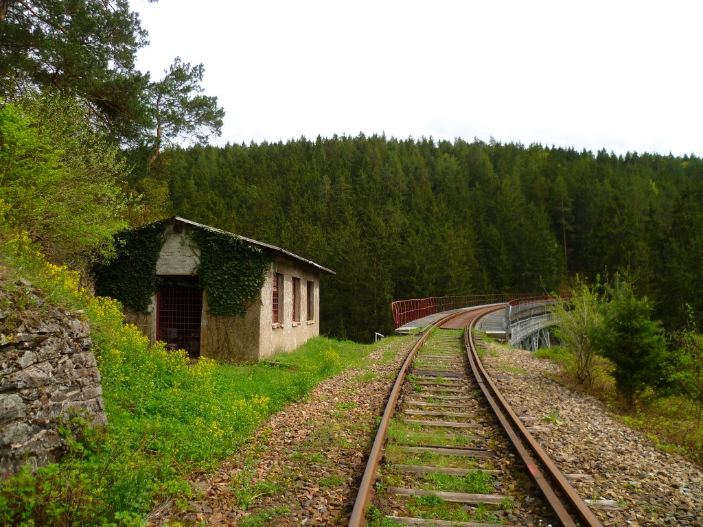 Das Ziemestal Viadukt auf der Stillgelegten Strecke Triptis-Marxgrn am 09.05.13