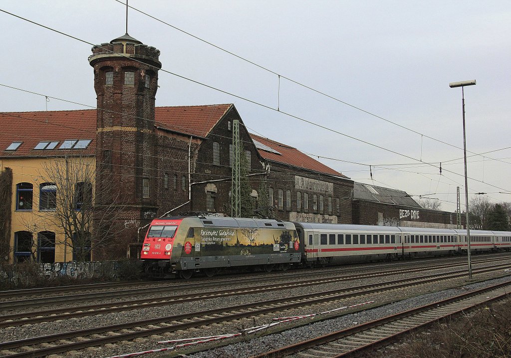 DB 101 016-4  Packendes S�dafrika  mit IC2027 in Wuppertal, Dezember 2012.