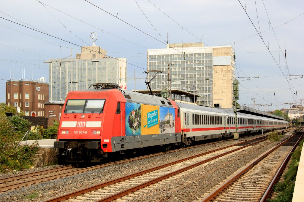 DB 101 037-0  Klagenfurt  mit IC in Essen Hbf, September 2012.