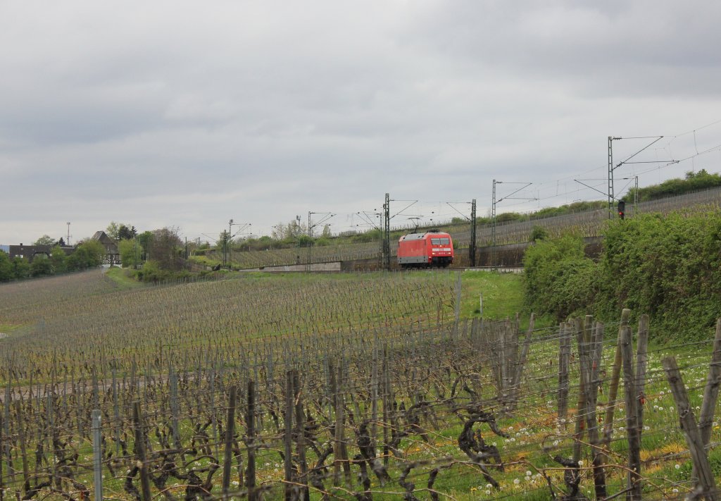 DB 101 113-7 als Tfzf 77923 von Koblenz Hbf nach Wiesbaden Hbf, am 26.04.2012 bei Hattenheim.
