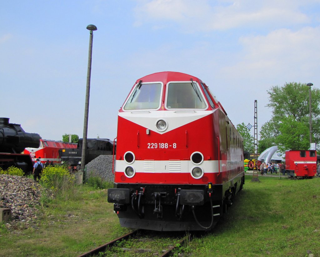 DB 229 188-8 am 29.05.2010 im Bw Weimar.