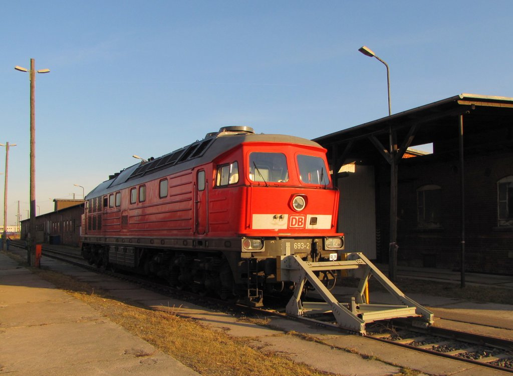 DB 232 693-2 abgestellt am 22.02.2012 in Erfurt Gbf.
