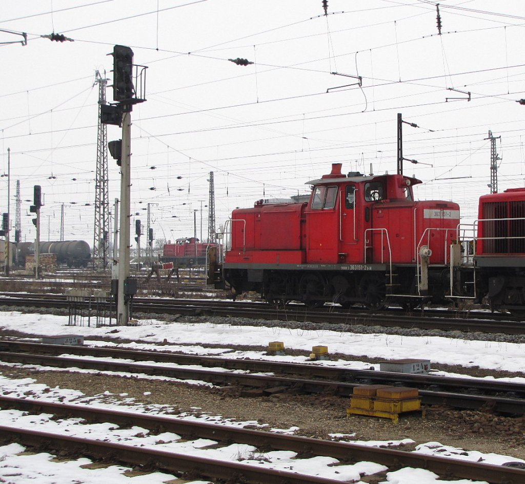 DB 363 151-2 in Grokorbetha Rbf; 21.01.2010