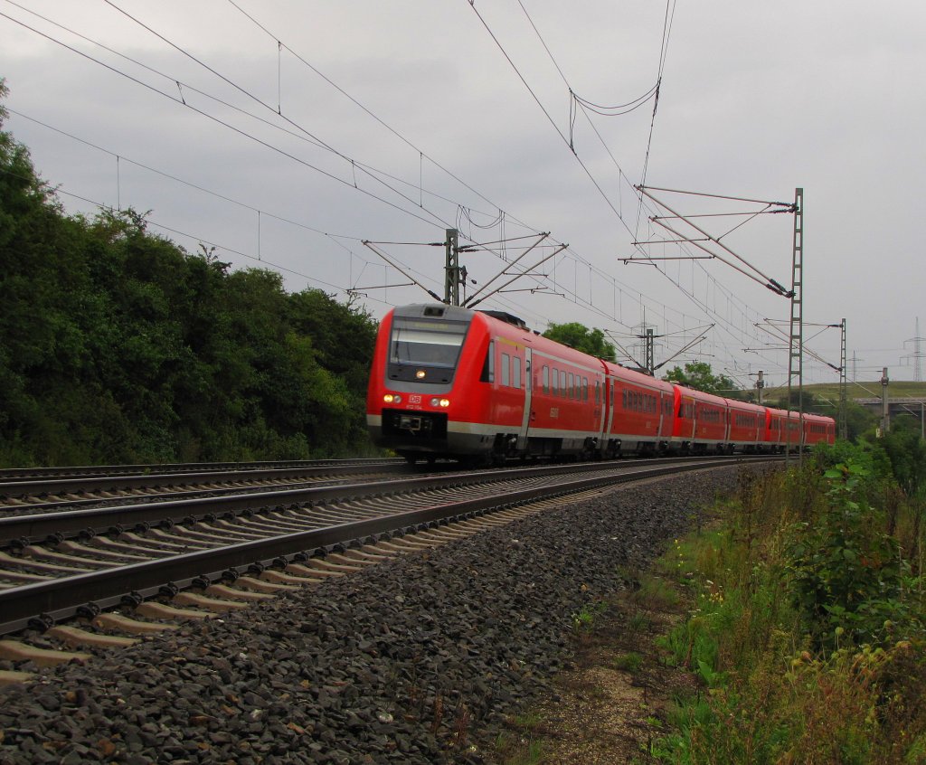 DB 612 154 als RE 3359 von Erfurt Hbf nach Wrzburg Hbf, in Ingersleben; 04.09.2010