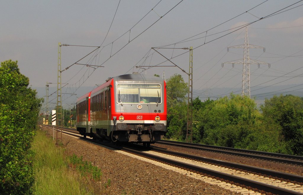 DB 628 479 als RB 13613 von Kirn nach Mainz Hbf, in Mainz-Mombach; 21.05.2011