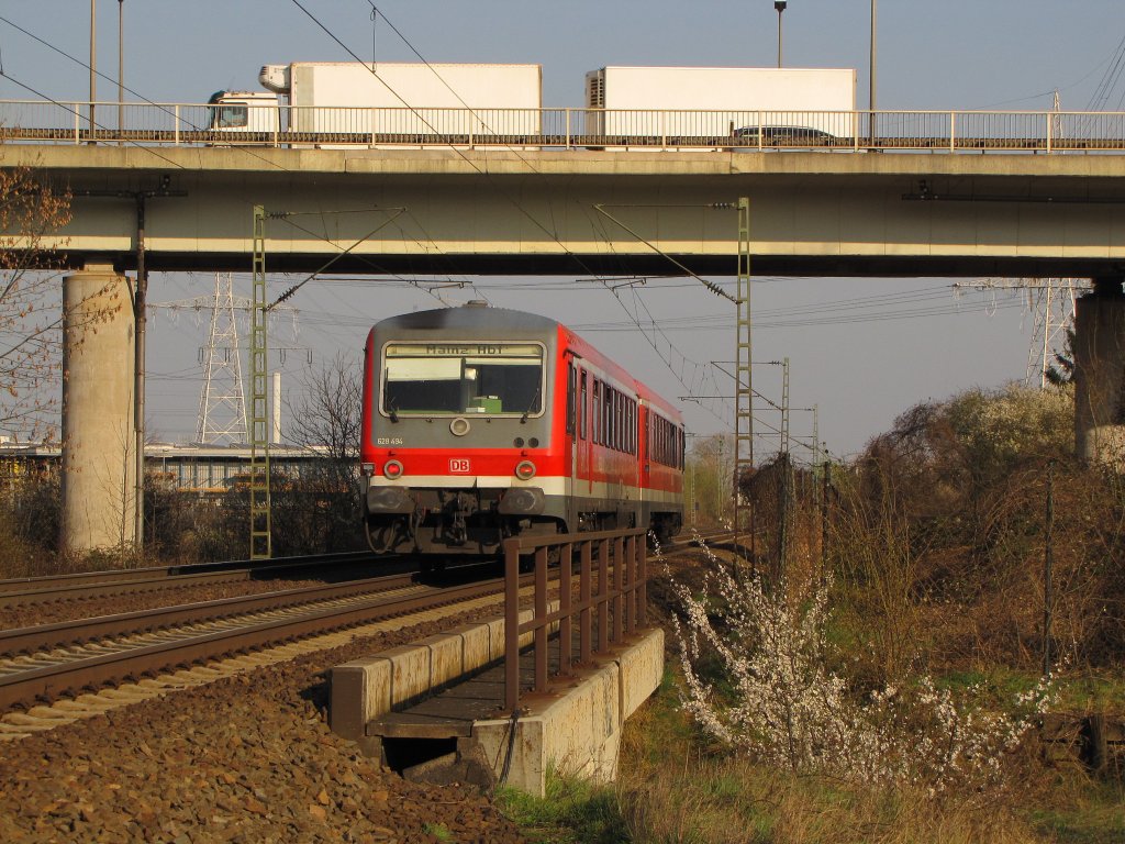 DB 628 494 als RB 13629 von Trkismhle nach Mainz Hbf, in Mainz-Mombach; 28.03.2011