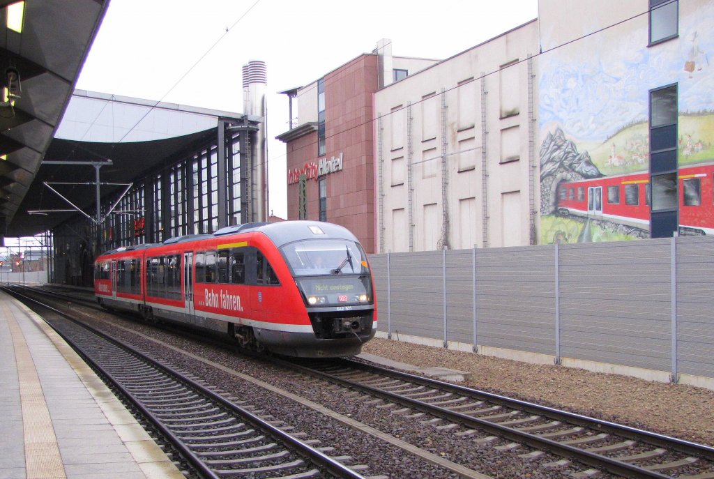 DB 642 521 Lz in Erfurt Hbf; 24.01.2011