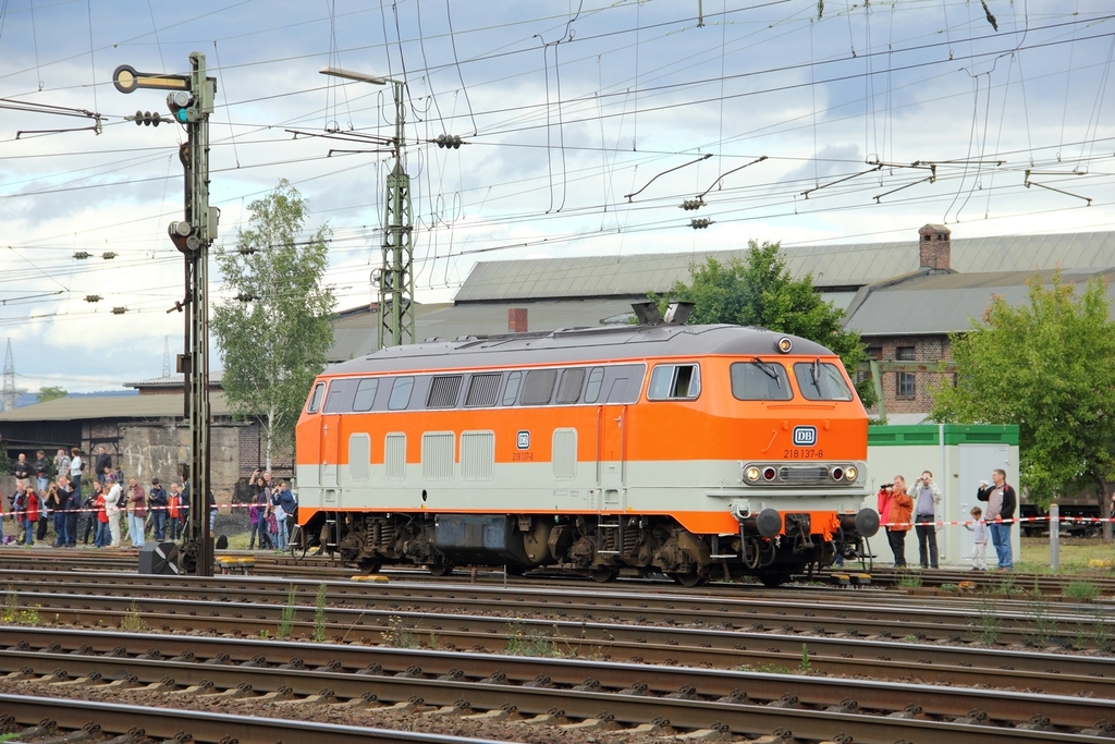 DB Museum 218 137-8 in Koblenz-Ltzel am 29.9.2012
