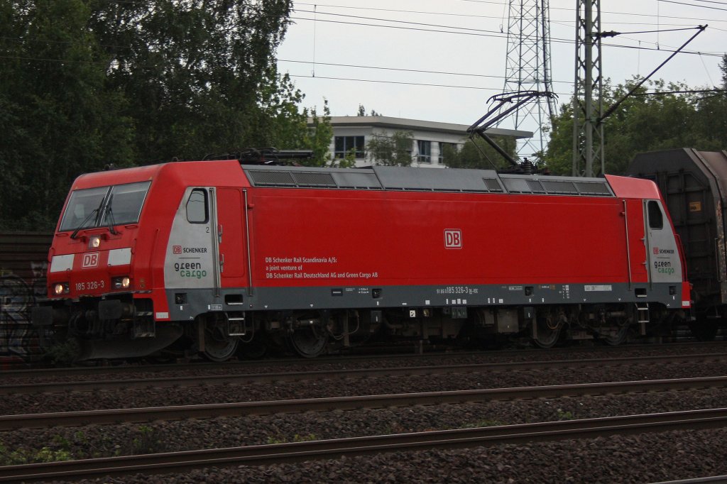 DB Schenker Rail Scandinavia 185 324 am 31.7.12 in Hamburg-Harburg.