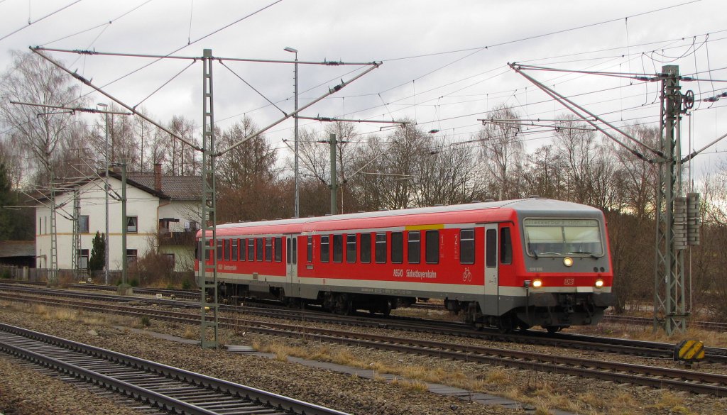 DB Sdostbayernbahn 928 630 fhrt aus der Abstellanlage in Grafing Bahnhof zur Bereitstellung als RB 27359 nach Wasserburg (Inn); 15.01.2011