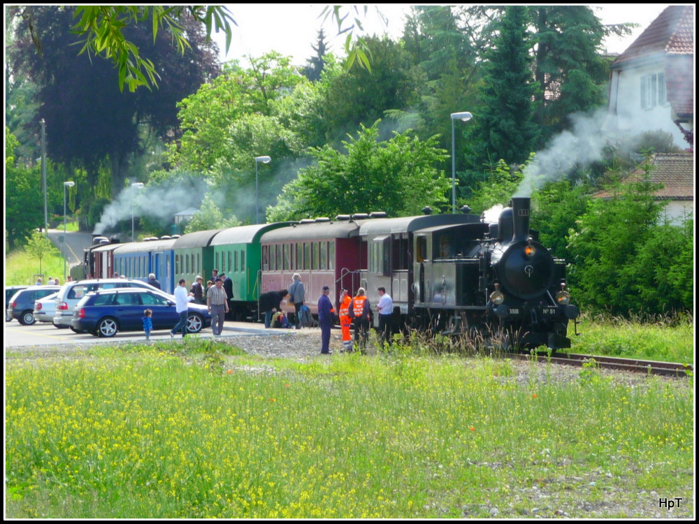 DBB - Dampfzug mit der Ed 3/4 51 in Bren an der Aare am 10.06.2012