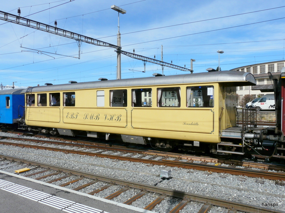 DBB - Personenwagen B 523 unterwegs mit dem  Whisky Train in Murten am 13.04.2013