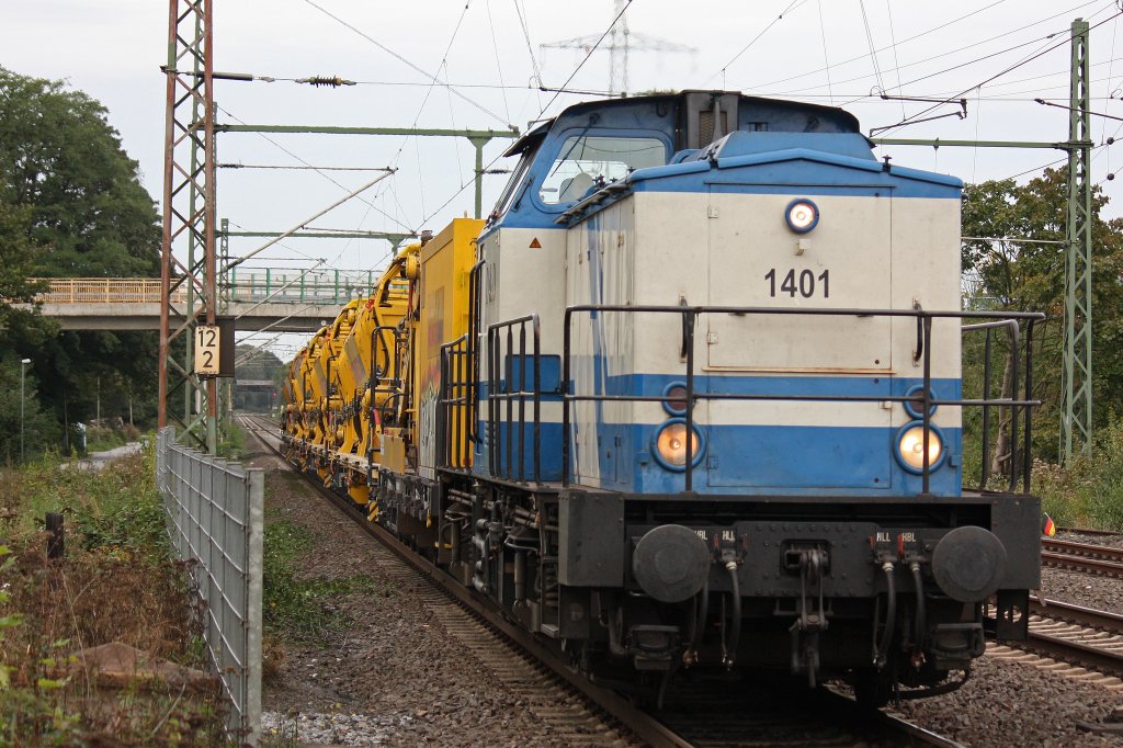 D&D 1401 am 23.9.12 mit einem kurzen Bauzug in Ratingen-Lintorf.