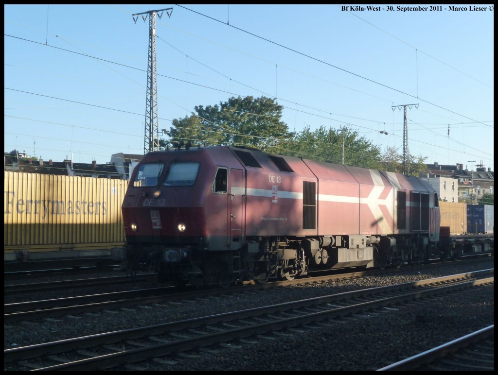 DE 13 der HGK in K�ln-West (30.09.2011)
