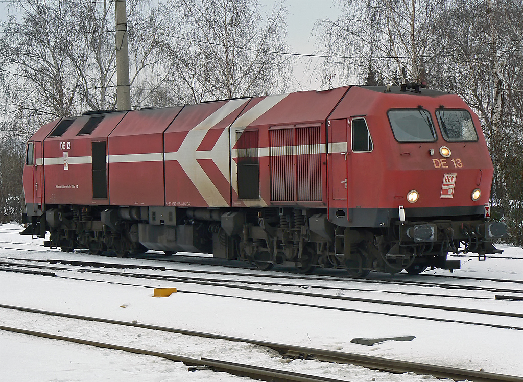 DE 13 der HGK rangiert in Brhl Vochem am 28.12.2010, Fotostandpunkt ffentl. zugnglich ! 