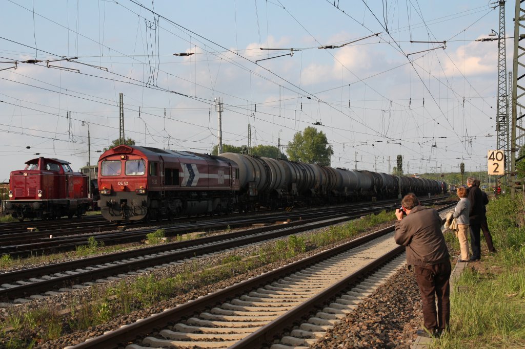 DE 62 mit Kesselwagen am 16.05.10 in Darmstadt Kranichstein.