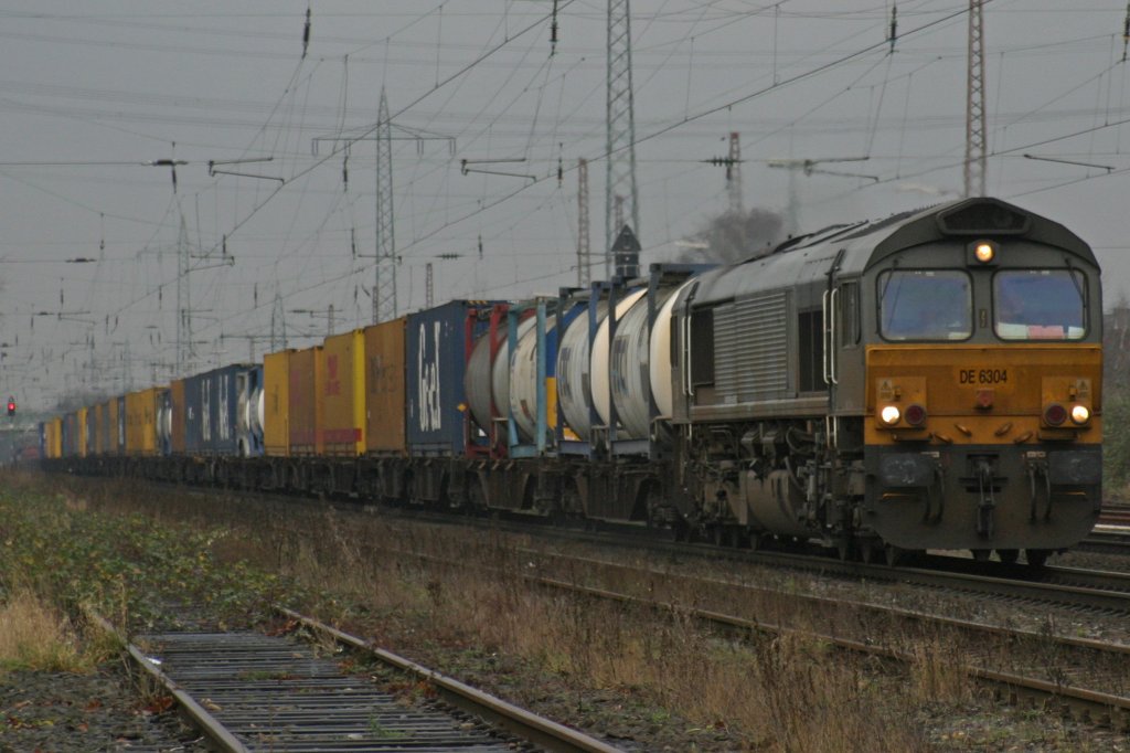 DE 6304 (ex DLC) durchfhrt am 12.12.09 Ratingen-Lintorf