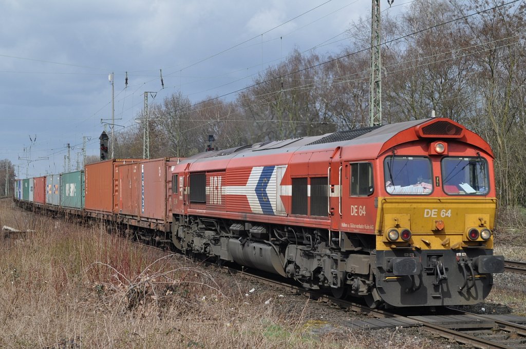 DE 64 der HGK ( BR 266 ) am 28.03.2010 in Dinslaken