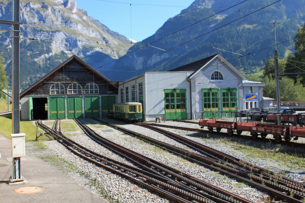 Depot der Wengernalpbahn (WAB)in Grindelwald-Grund.23.09.11