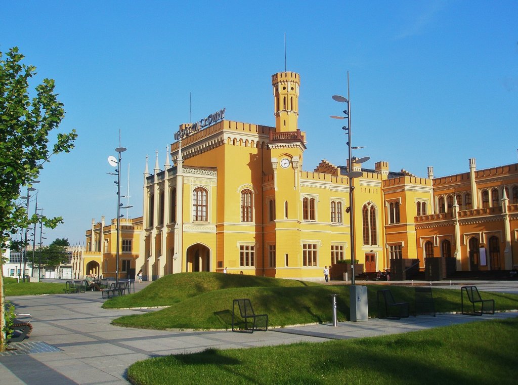 Der 1857 erbaute Bahnhof Wroclaw Glowny prsentiert sich heute in einem hervorragenden Zustand (17.06.2013)