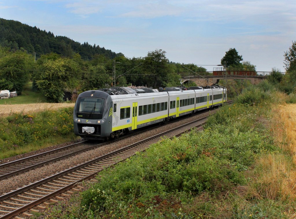 Der 440 603 als Ag nach Plattling am 04.08.2012 unterwegs bei Dettenhofen.