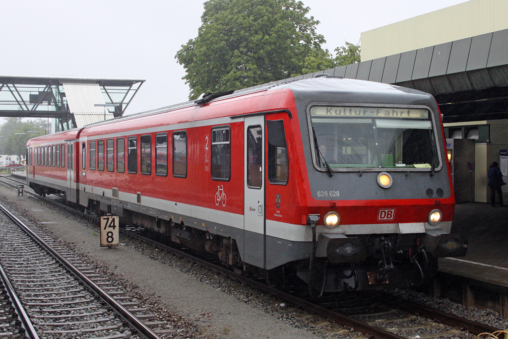 Der 628 628 auf Kultur-Fahrt in Mhldorf am 06,08,10