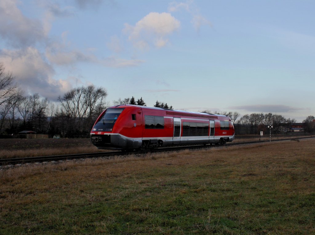 Der 641 035 am 10.12.2011 als RB nach Grfenroda unterwegs bei Ohrdruf.