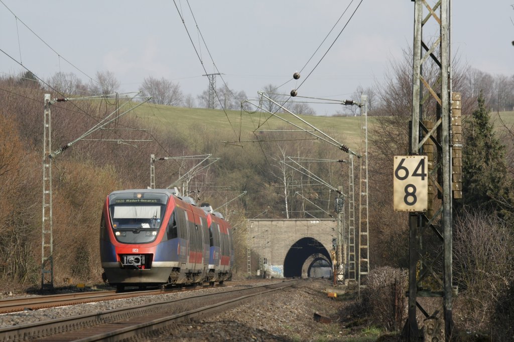 Der 643 224 fuhr am 15.03.2011 in Eilendorf ein.