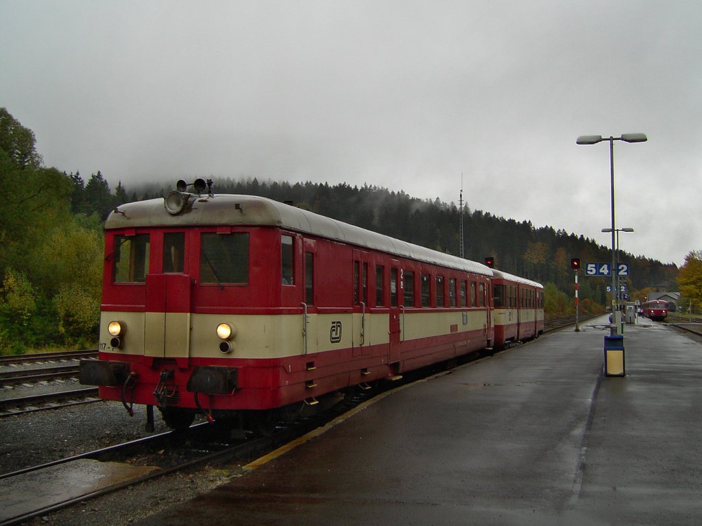 Der 831 117 am 03.10.2008 in Bhmisch Eisenstein.