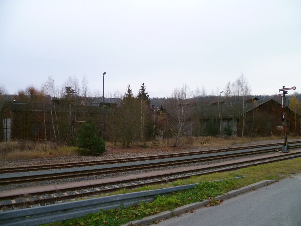 Der alte Lokschuppen von Greiz, am 26.11.11.