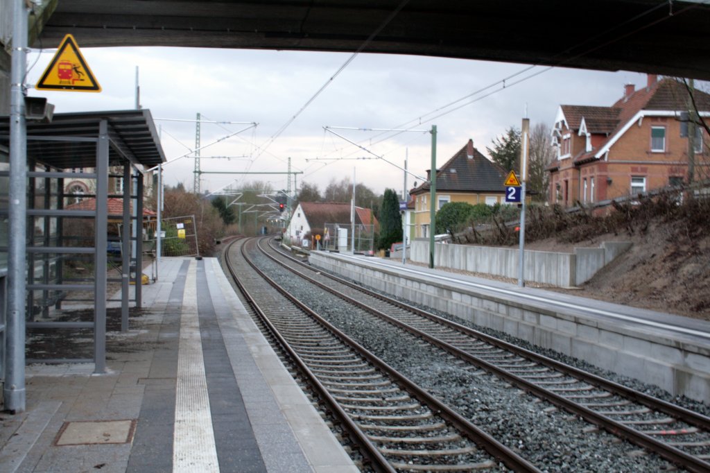 Der Bahnhof Bammental nach dem S-Bahn Umbau am 8.12.09.