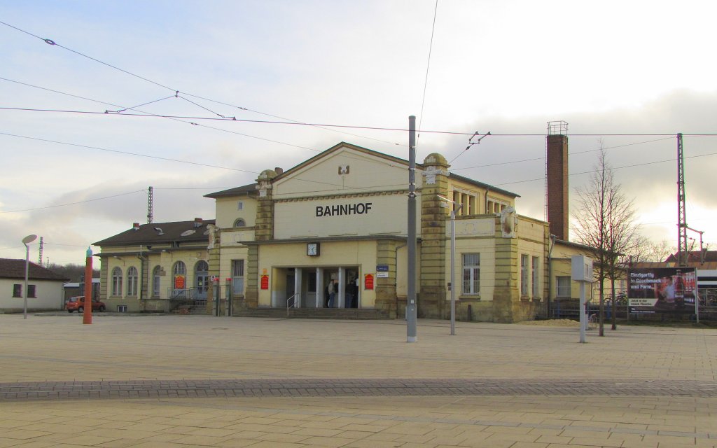 Der Bahnhofsvorplatz in Gotha; 28.12.2011