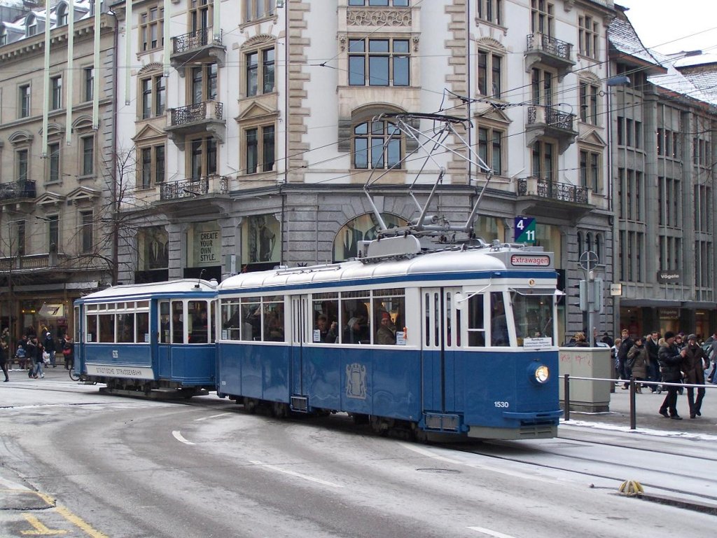 Der Be 4/4 Nr 1530 Pedaler am 20/12/09.