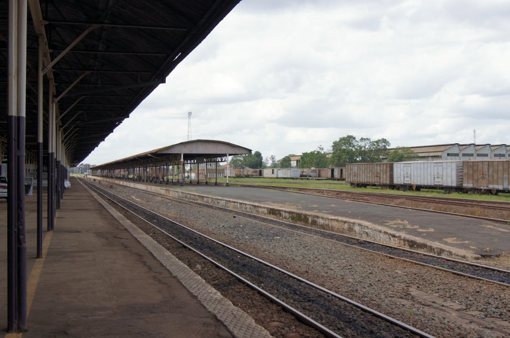 Der Blick auf den Personenbahnhof Nairobi am 2.6.2012.