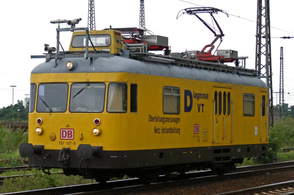 Der Diagnose VT 701 167 der Netzinstandhaltung am 8.7.08 in Duisburg-Bissingheim