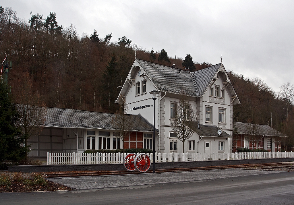Der ehemalige Bahnhof Netphen-Deuz der Kleinbahn Weidenau–Deuz GmbH, am 26.11.2011.