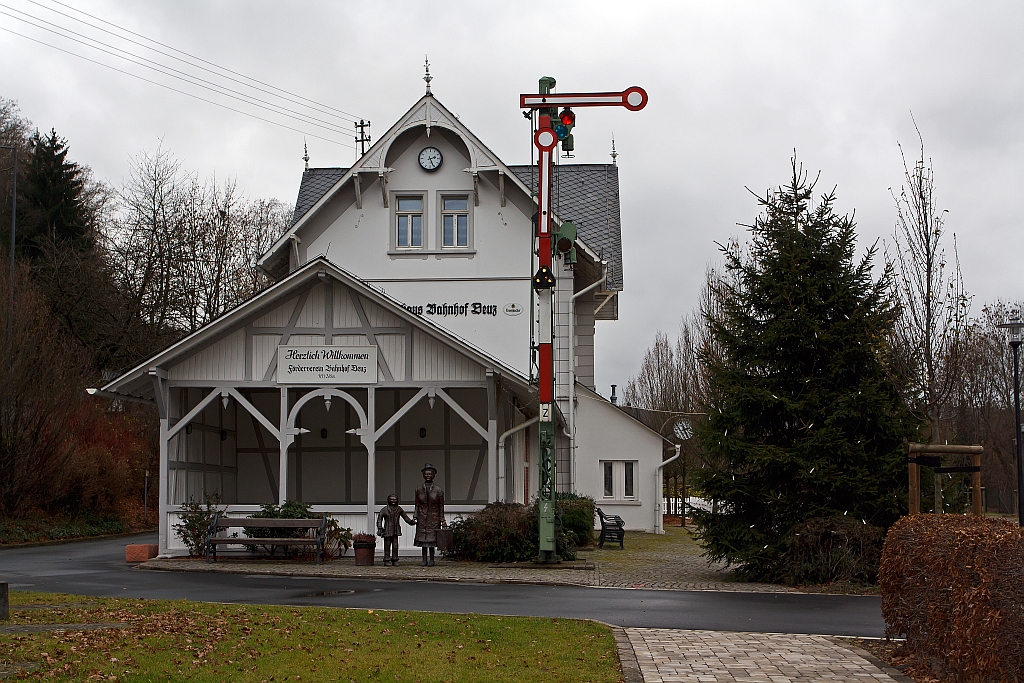 Der ehemalige Bahnhof Netphen-Deuz der Kleinbahn Weidenau–Deuz GmbH, am 26.11.2011.