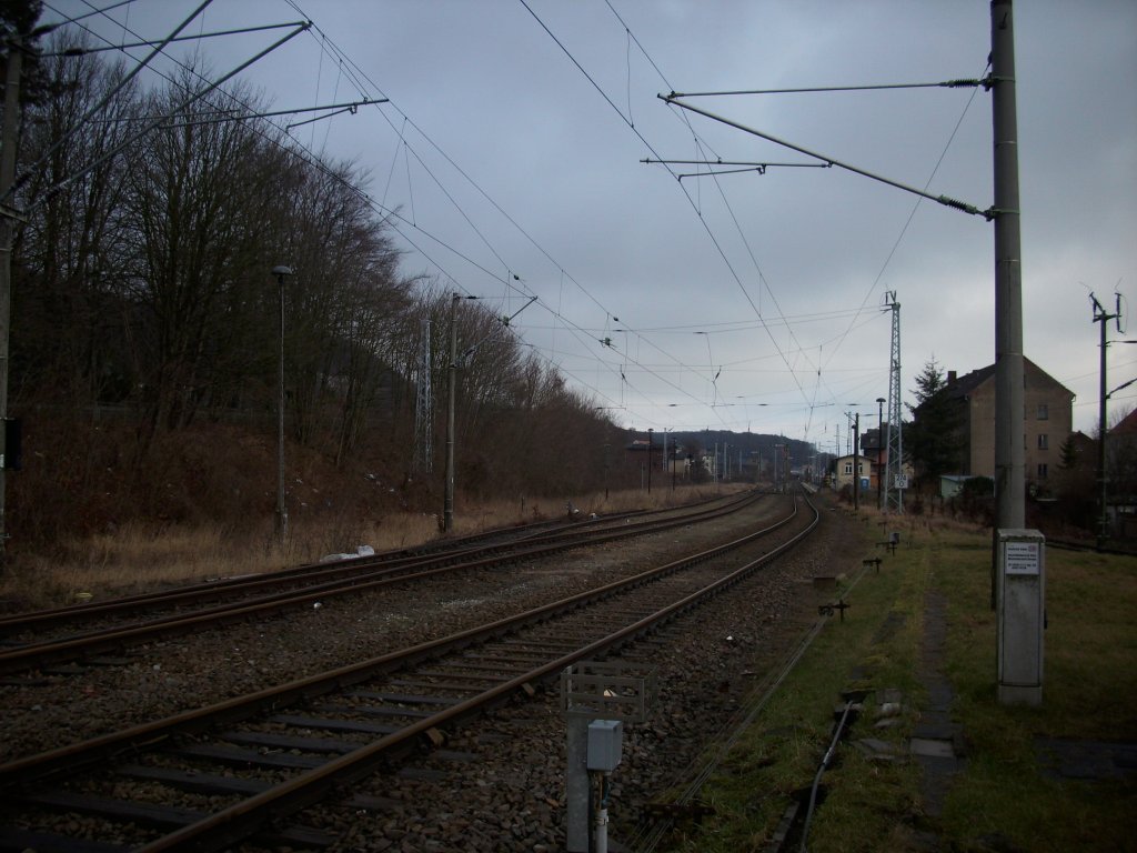 Der Einfahrbereich in Sassnitz aus Richtung Stralsund.Aufgenommen vom B Merkelstrae der im Einfahrbereich liegt.
