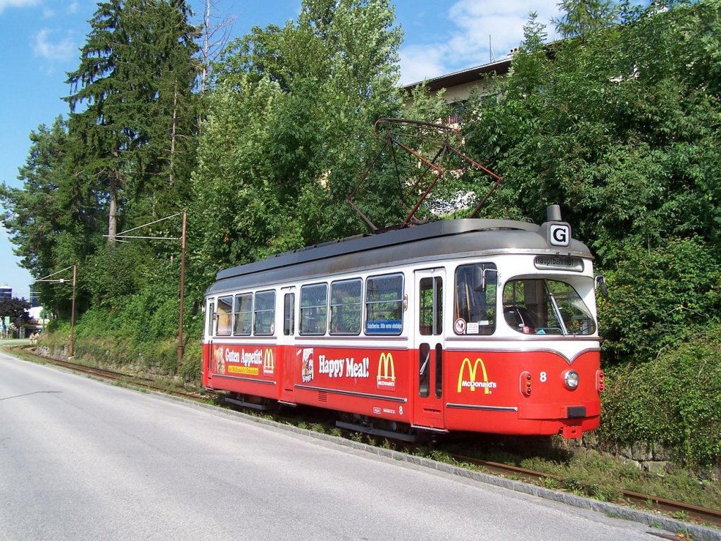 Der GM 8 beim Bahnhof Gmunden am 08/08/10.