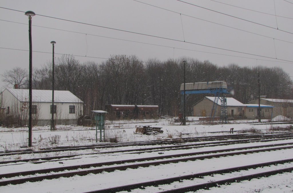 Der Gterbereich im Bf Altenburg; 24.01.2011