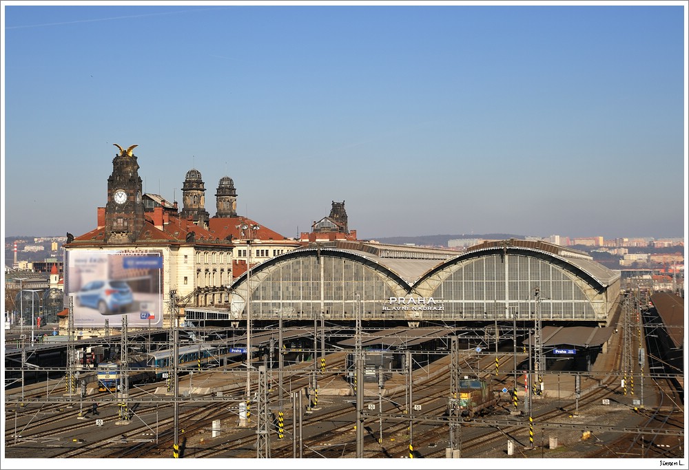 Der Hauptbahnhof in Prag; 7.2.2010.