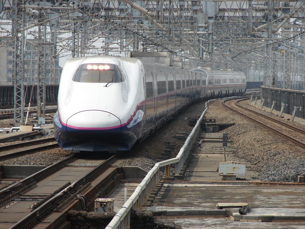 Der Himmel ist nicht mehr zu sehen vor lauter Drhten und Masten und Quertrgern : Einfahrt Saitama - 28/06/2007