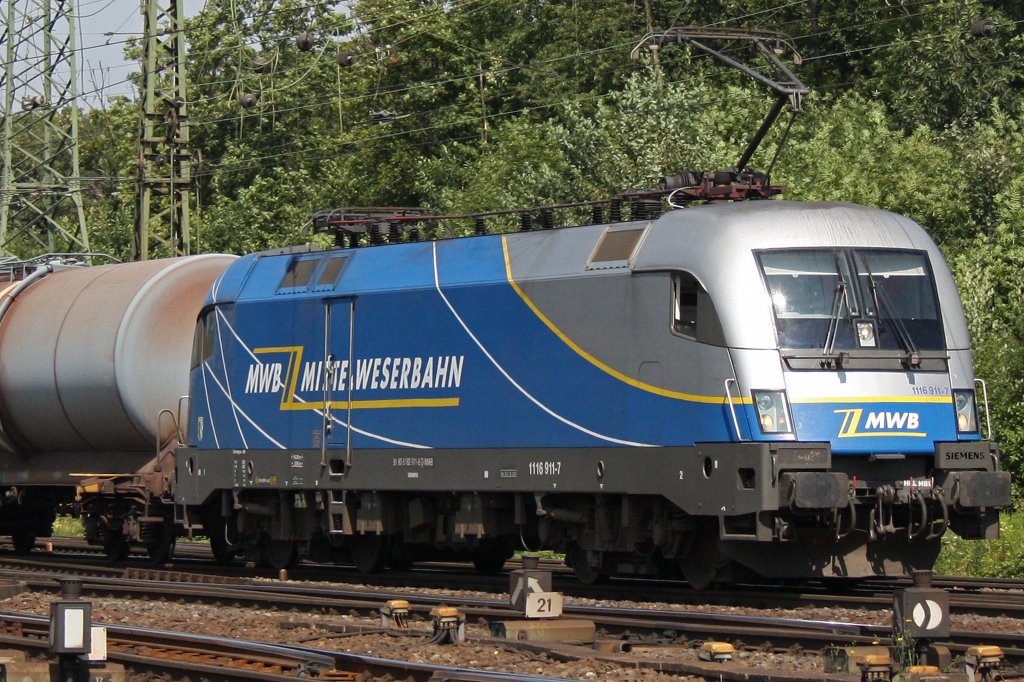 Der MWB Taurus 1116 911 am 10.8.10 in Gremberg