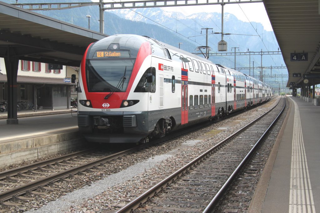 Der neue Rex,Rheintalexpress  Chur  nach St.Gallen in Landquart.12.06.13