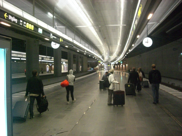 Der neue Tiefbahnhof von Malm am 26.04.2011