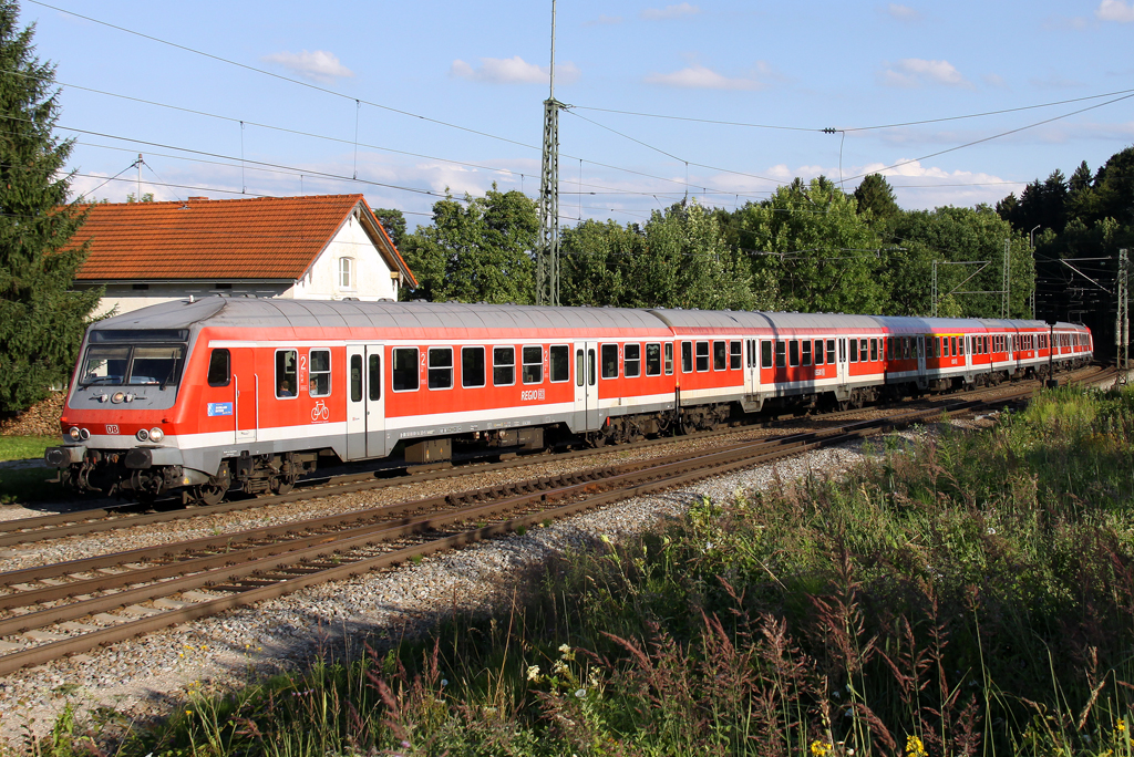 Der RE von Salzburg erreicht in Krze Aling am 16.07.2012